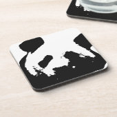 Black White Pop Art Panda Drankjes Onderzetter (Linkerzijde)