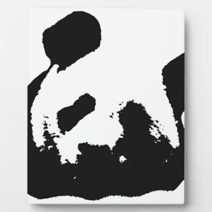 Black White Pop Art Panda Fotoplaat