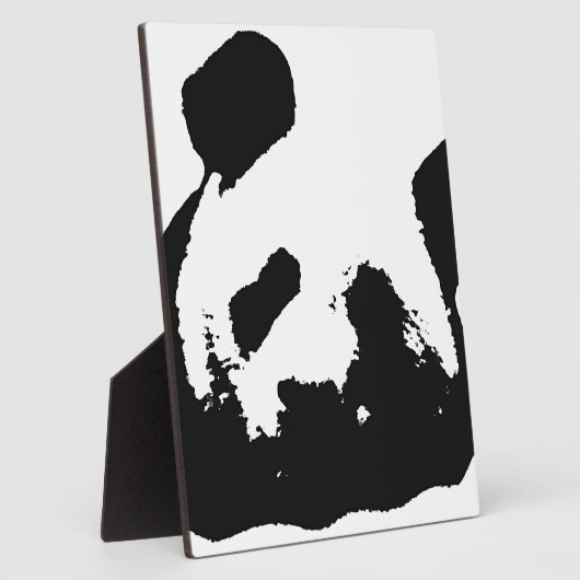 Black White Pop Art Panda Fotoplaat (Zijkant)