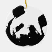 Black White Pop Art Panda Keramisch Ornament (Voorkant)