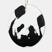 Black White Pop Art Panda Keramisch Ornament (Links)