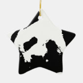 Black White Pop Art Panda Keramisch Ornament (Voorkant)
