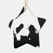 Black White Pop Art Panda Keramisch Ornament (Links)