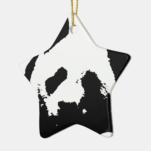 Black White Pop Art Panda Keramisch Ornament (Links)