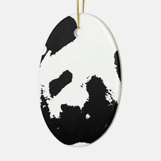 Black White Pop Art Panda Keramisch Ornament (Links)