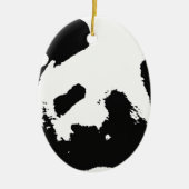 Black White Pop Art Panda Keramisch Ornament (Voorkant)