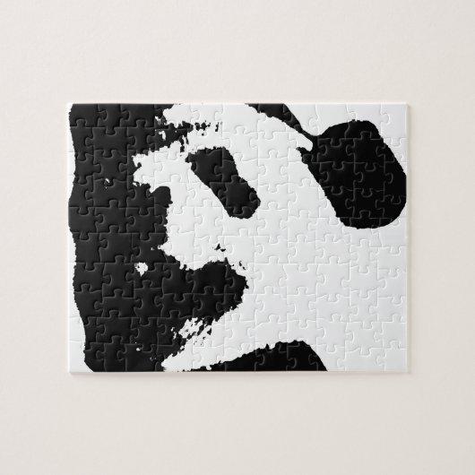 Black White Pop Art Panda Legpuzzel (Horizontaal)