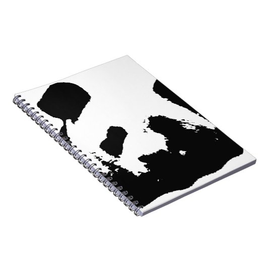 Black White Pop Art Panda Notitieboek (Rechterzijde)