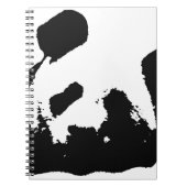 Black White Pop Art Panda Notitieboek (Voorkant)