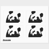 Black White Pop Art Panda Rechthoekige Sticker (Vel)