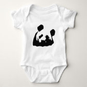 Black White Pop Art Panda Romper (Voorkant)