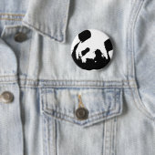 Black White Pop Art Panda Ronde Button 5,7 Cm (In situ)