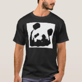Black White Pop Art Panda T-shirt (Voorkant)