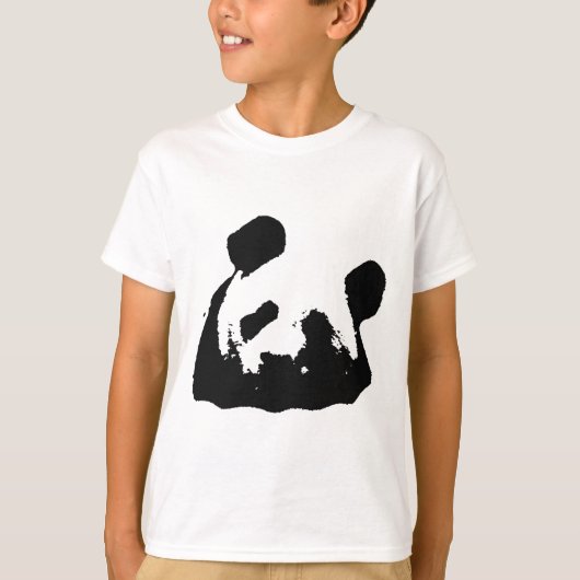 Black White Pop Art Panda T-shirt (Voorkant)