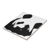 Black White Pop Art Panda Tegeltje (Zijkant)