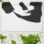 Black White Pop Art Panda Theedoek (Gevouwen)