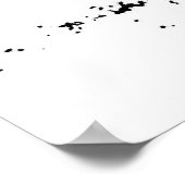 Black White Pop Art Running Horse Silhouette Poster (Hoek)