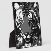 Black White Pop Art Tiger Fotoplaat (Zijkant)