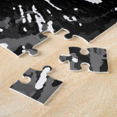 Black White Pop Art Tiger Legpuzzel (Zijkant)