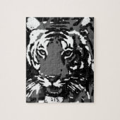 Black White Pop Art Tiger Legpuzzel (Verticaal)