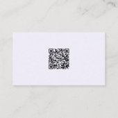 Black White Professional Custom Photo QR Code Visitekaartje (Achterkant)