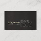 Black White Professional Fitness - persoonlijke tr Visitekaartje (Achterkant)