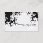 Black White Professional Floral Pattern Trendy Visitekaartje (Achterkant)