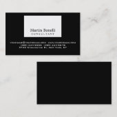 Black White Professional-Visitekaartje Visitekaartje (Voorkant / Achterkant)