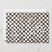 Black White Pset Gold Snow Business Holidards Feestdagenkaart (Achterkant)