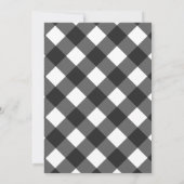 Black White Pset I Do BBQ Verloving Invitation Kaart (Achterkant)