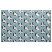 Black White Puppy Dog Ladybug Blue  Nursery Stof (Fat Quarter)