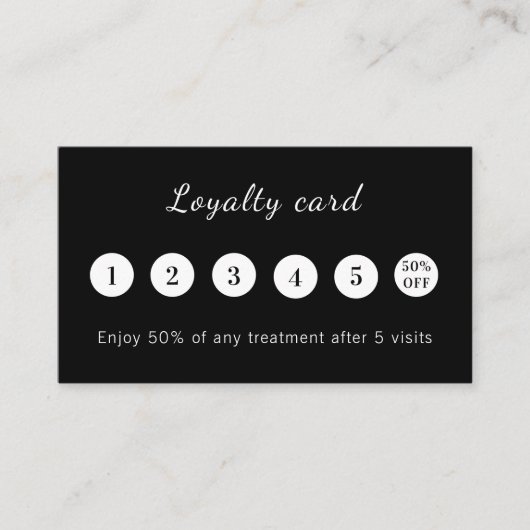 Black white qr code business logo klantenkaartje (Voorkant)