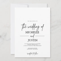 Black White QR Wedding Invitation