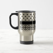 Black White Quatrefoil Monogrammed Reisbeker (Links)