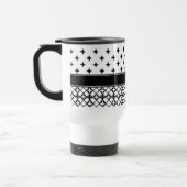 Black White Quatrefoil Monogrammed Reisbeker (Links)