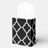 Black White Quatrefoil Moroccan Pattern Bedankdoosjes (Geopend)