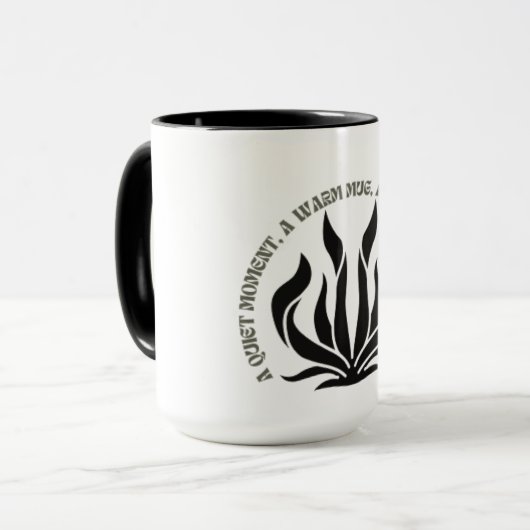 Black & White Quote Mug Mok (Voorkant links)