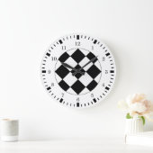 Black White Racing Theme Wall Clock Grote Klok (Huis)