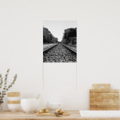 Black & White Railroad Tracks 16x20 Poster afdrukk (Keuken)