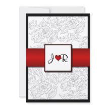 Black White Red Bohemian Posh Weddenschap