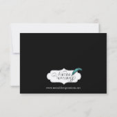 Black White Red Bohemian Posh Wedding Rehearsal Kaart (Achterkant)