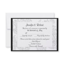 Black White Red Bohemian Weddenschapskaart