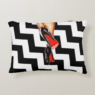 Black White Red Bottom Shoes heelt Mode pompen Accent Kussen