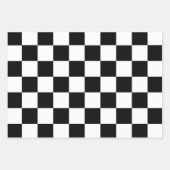 Black White Red Checker Inpakpapier Vel (Voorkant 3)