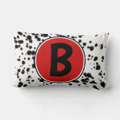 Black White Red Dalmatian Spots Kussen (Achterkant)