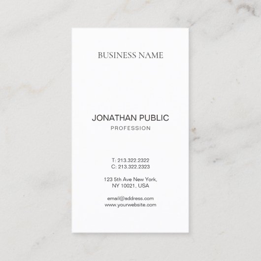 Black White Red Elegant Design Trendy Monogram Visitekaartje (Achterkant)