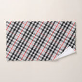 Black White Red Gingham | Klassieke gecontroleerde Bad Handdoek (Handdoek)