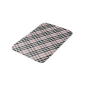 Black White Red Gingham | Klassieke gecontroleerde Badmat (Gekanteld)