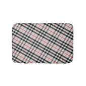 Black White Red Gingham | Klassieke gecontroleerde Badmat (Voorkant)