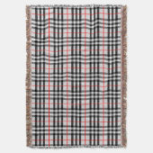 Black White Red Gingham | Klassieke gecontroleerde Deken (Voorkant Verticaal)